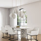 Manhattan Comfort 8-Piece Serena Cream Upholstered Dining Armchair