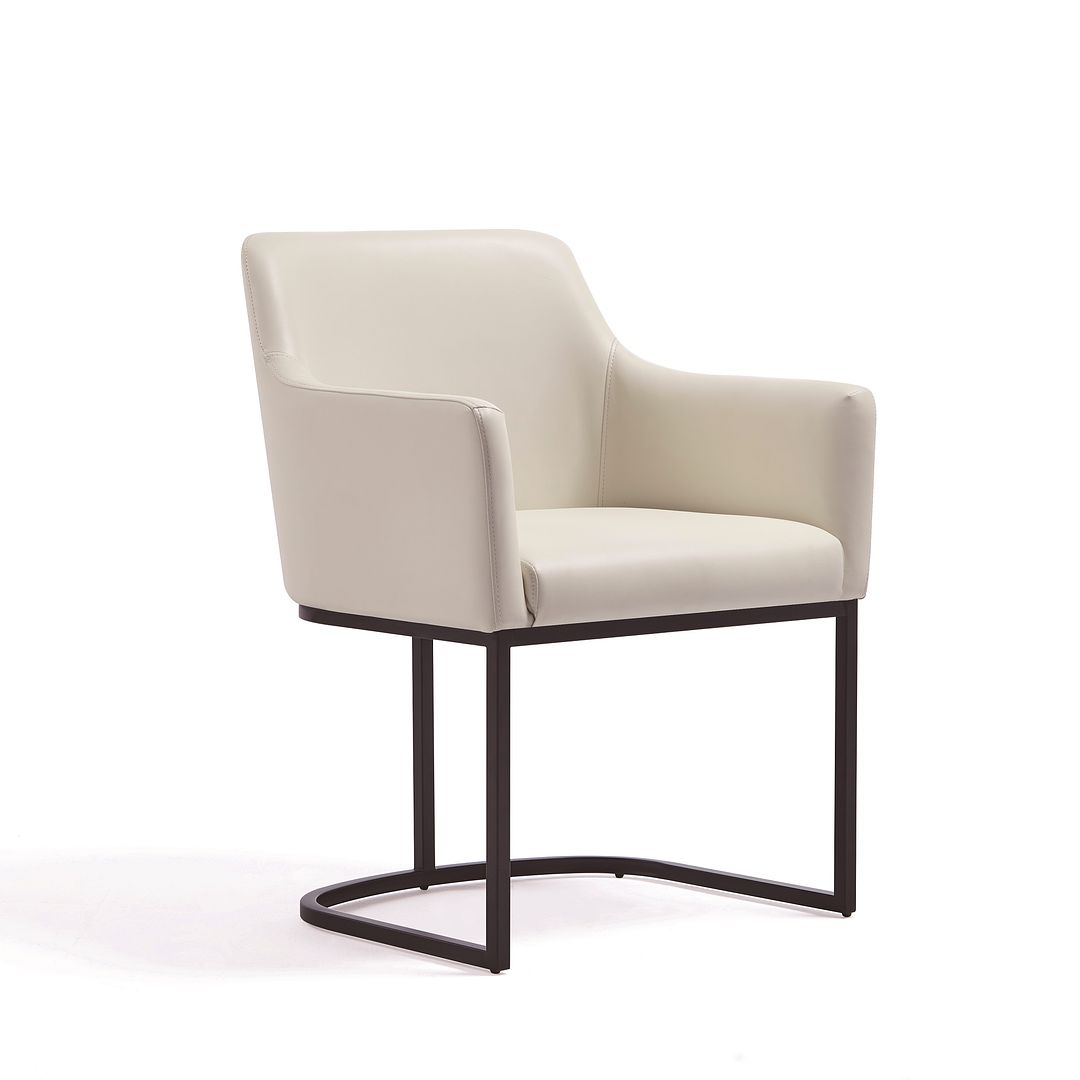 Manhattan Comfort 8-Piece Serena Cream Upholstered Dining Armchair