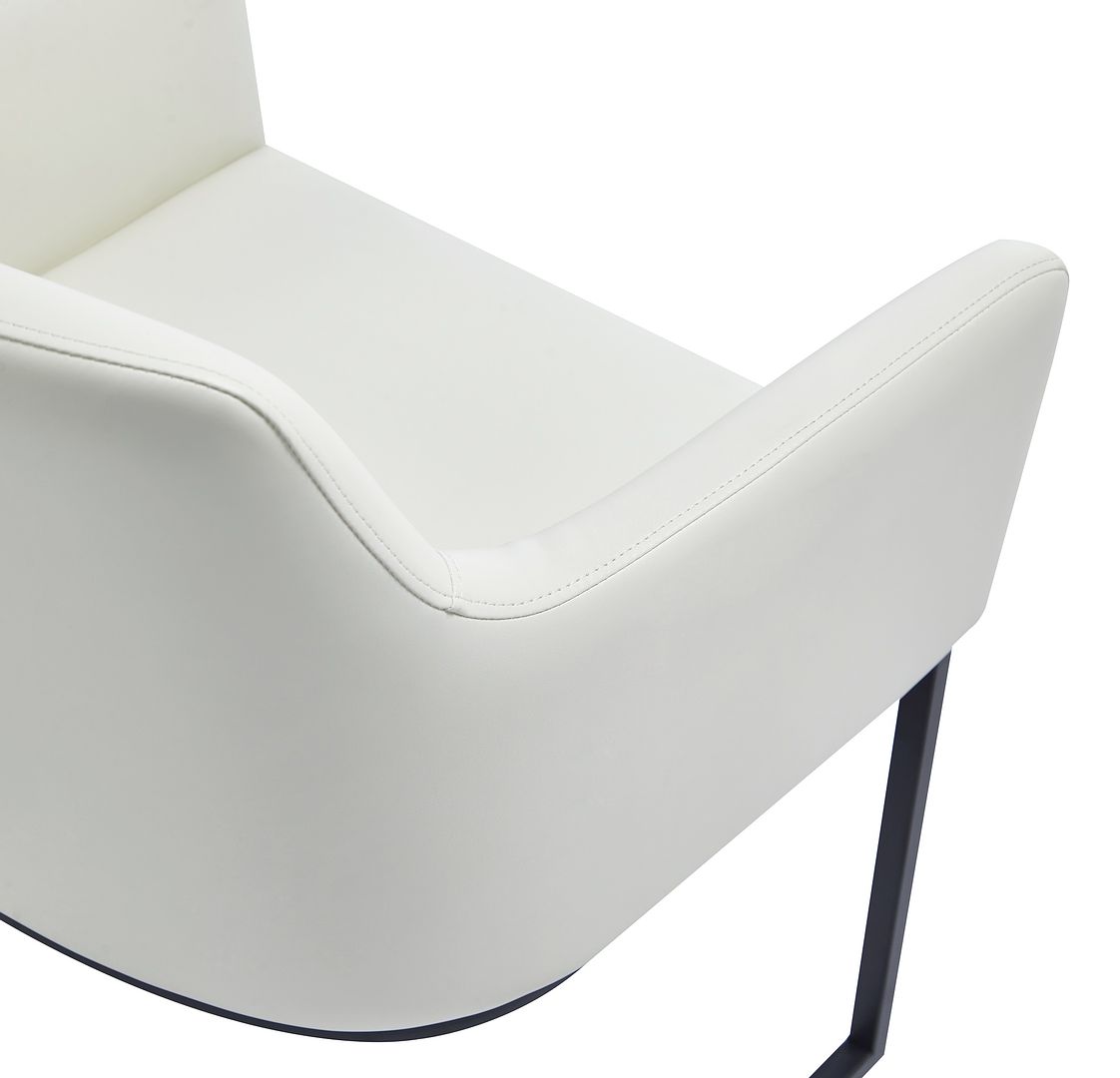 Manhattan Comfort 8-Piece Serena Cream Upholstered Dining Armchair