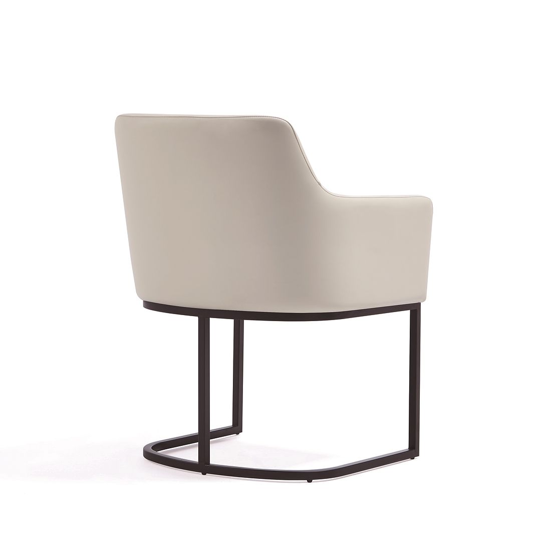 Manhattan Comfort 8-Piece Serena Cream Upholstered Dining Armchair