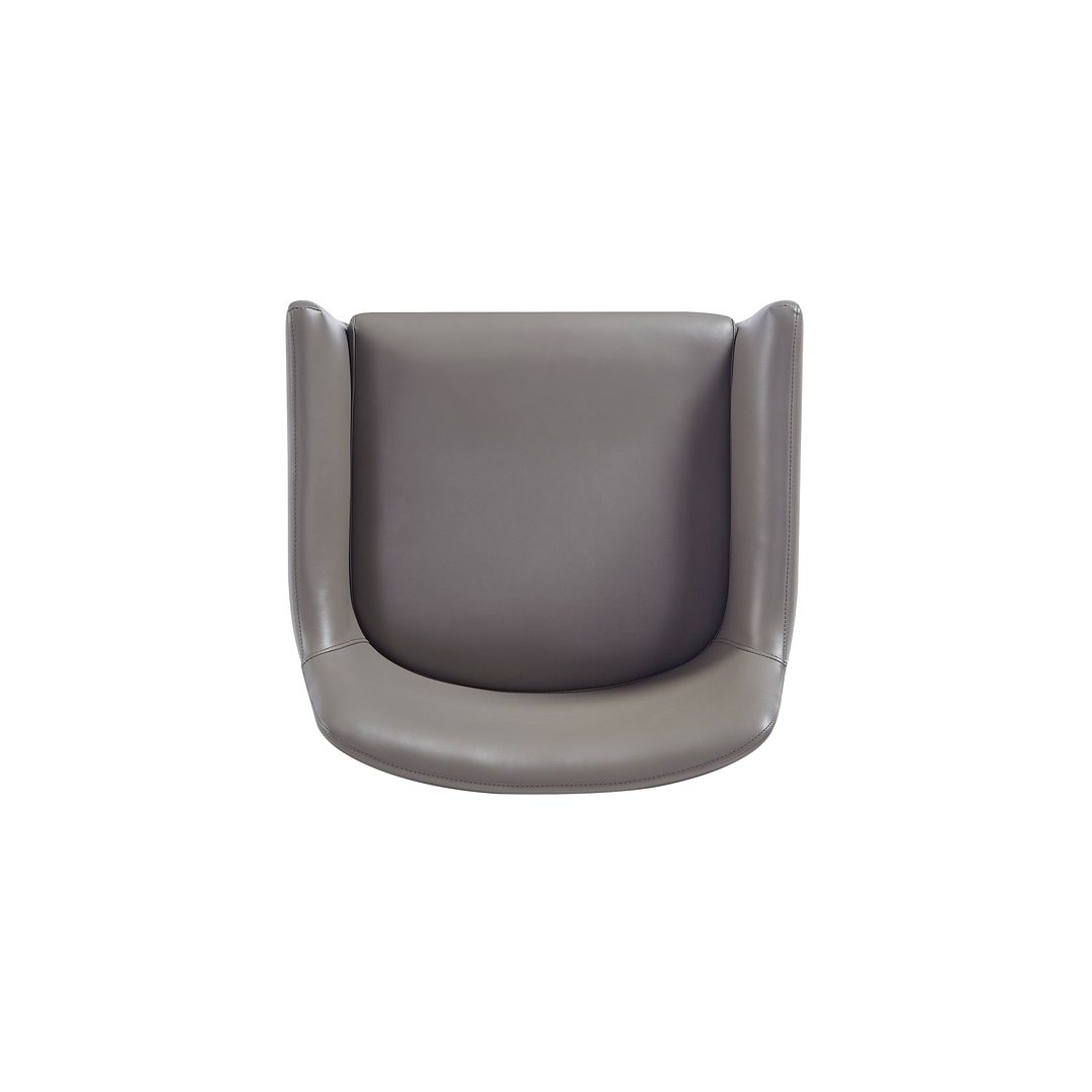 Manhattan Comfort 8-Piece Serena Gray Upholstered Dining Armchair