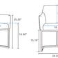 Manhattan Comfort 8-Piece Serena Gray Upholstered Dining Armchair