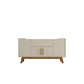 Manhattan Comfort Addie 54" Sideboard With 5 Shelves In Off White & Cinnamon