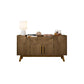 Manhattan Comfort Addie 54" Sideboard With 5 Shelves In Rustic Brown