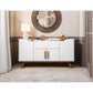 Manhattan Comfort Addie 54" Sideboard With 5 Shelves In White