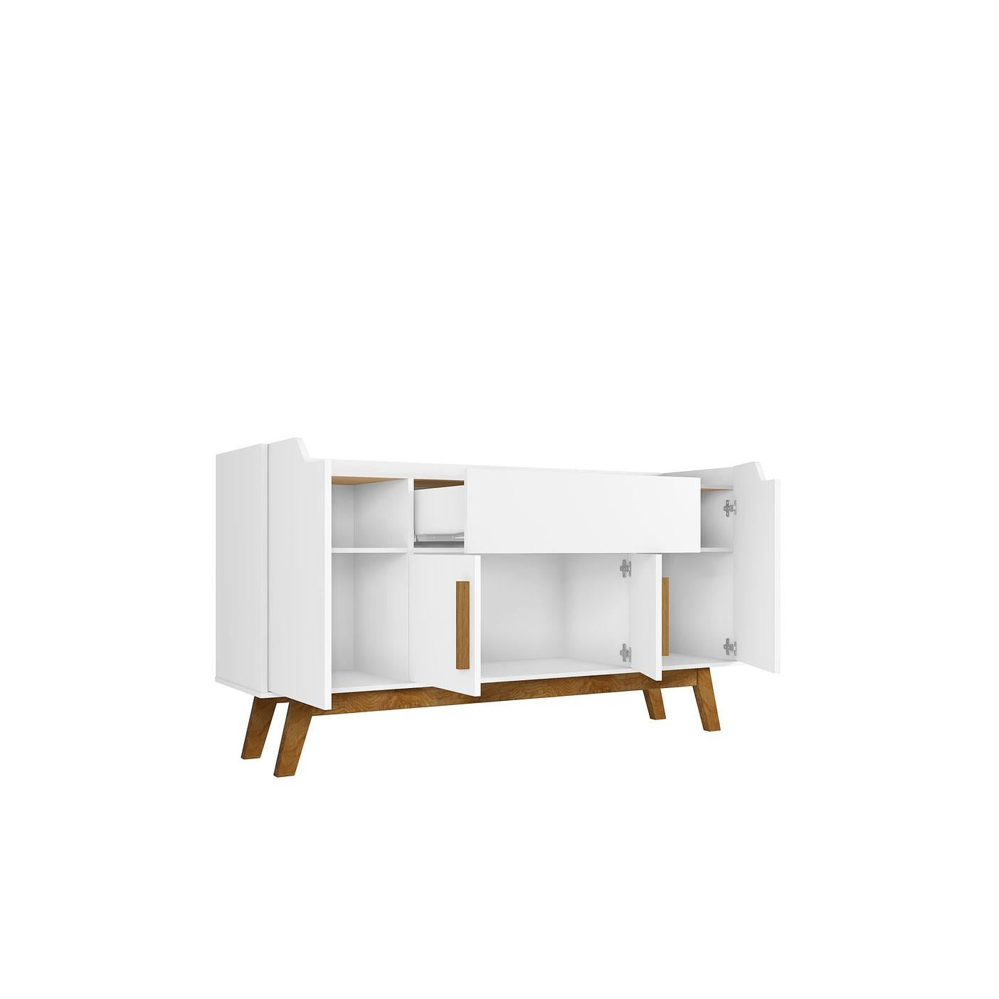 Manhattan Comfort Addie 54" Sideboard With 5 Shelves In White