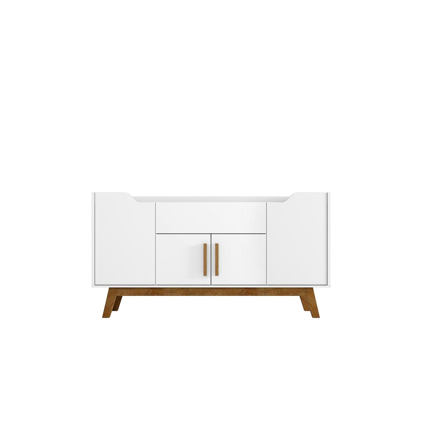 Manhattan Comfort Addie 54" Sideboard With 5 Shelves In White