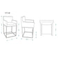 Manhattan Comfort Ambassador 42"H Cream & Black Metal Barstool