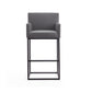 Manhattan Comfort Ambassador 42"H Gray & Black Metal Barstool
