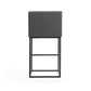 Manhattan Comfort Ambassador 42"H Gray & Black Metal Barstool