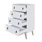 Manhattan Comfort Amber 54" Matte White Tall Cabinet In A Set Of 2