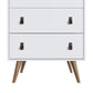 Manhattan Comfort Amber 54" Matte White Tall Cabinet In A Set Of 2