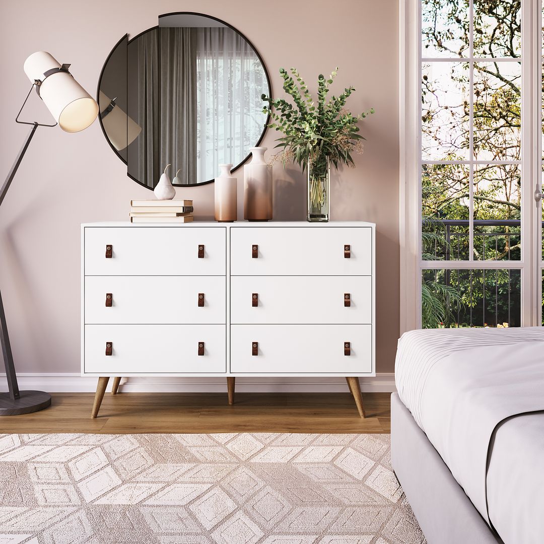 Manhattan Comfort Amber Double Dresser With Faux Leather Handles In Wh Kitchen Oasis Manhattan Comfort Amber Double Dresser With Faux Leather Handles In Wh Kitchen Oasis