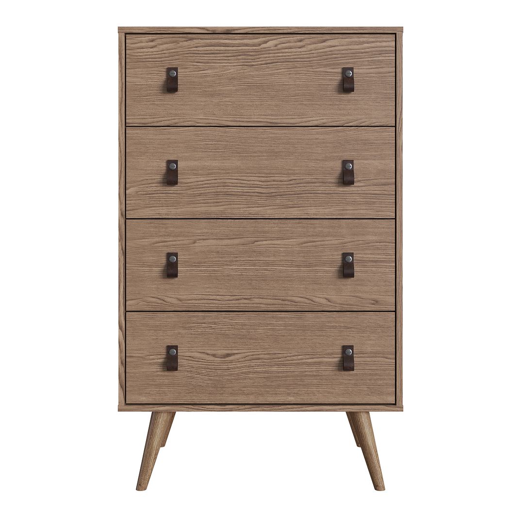 Manhattan Comfort Amber Matte Nature Double Wide & Tall Cabinet In A Set Of 2