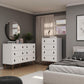 Manhattan Comfort Amber Matte White Double Wide & Tall Cabinet In A Set Of 2