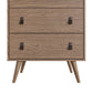 Manhattan Comfort Amber Tall Dresser Cabinet With Faux Leather Handles In Nature