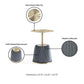 Manhattan Comfort Anderson 2-Piece Cream & Gray Upholstered End Tables 1.0 & 2.0