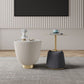 Manhattan Comfort Anderson 2-Piece Cream & Gray Upholstered End Tables 1.0 & 2.0