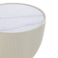 Manhattan Comfort Anderson 2-Piece Gold & Cream Upholstered End Tables 1.0 & 2.0