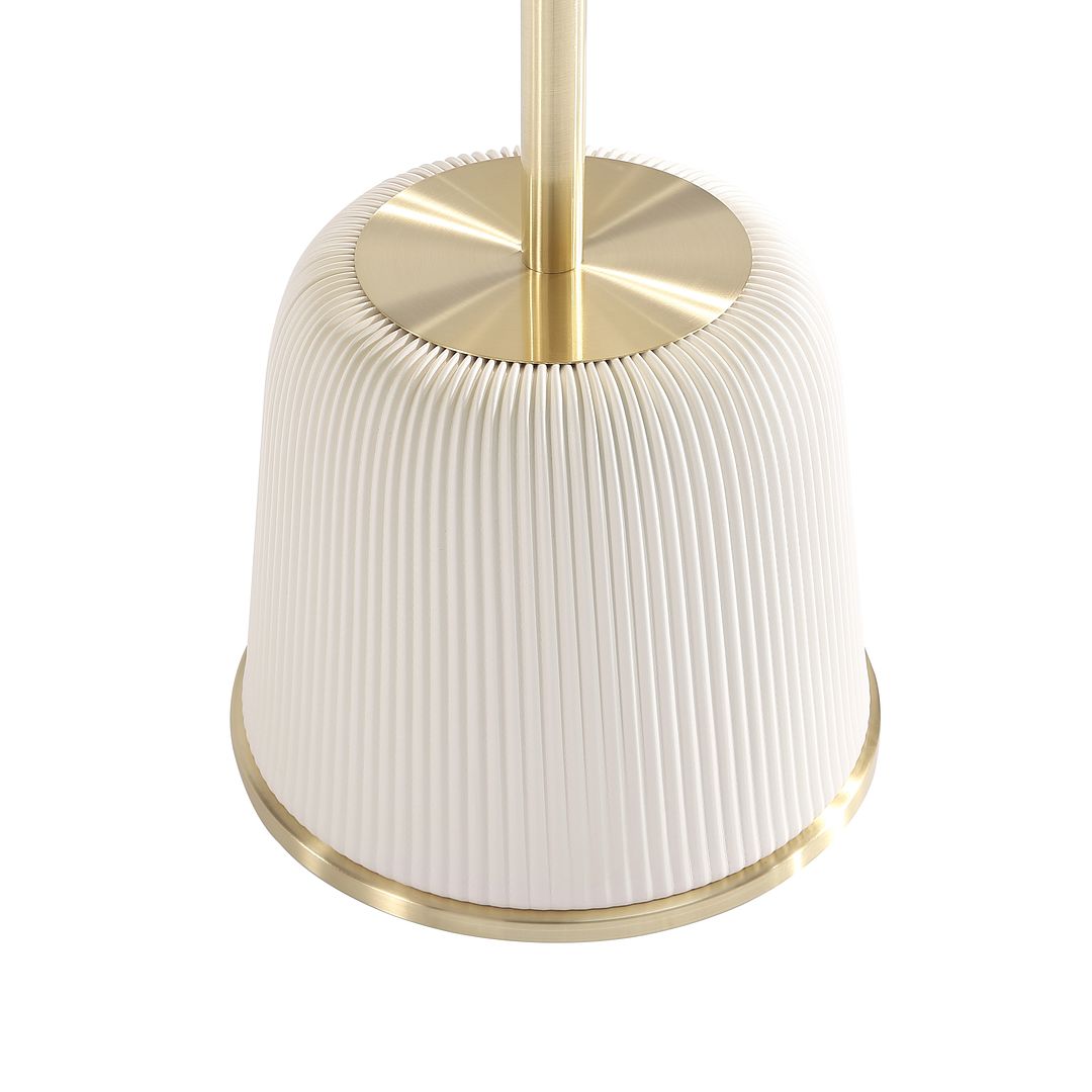Manhattan Comfort Anderson 2-Piece Gold & Cream Upholstered End Tables 1.0 & 2.0