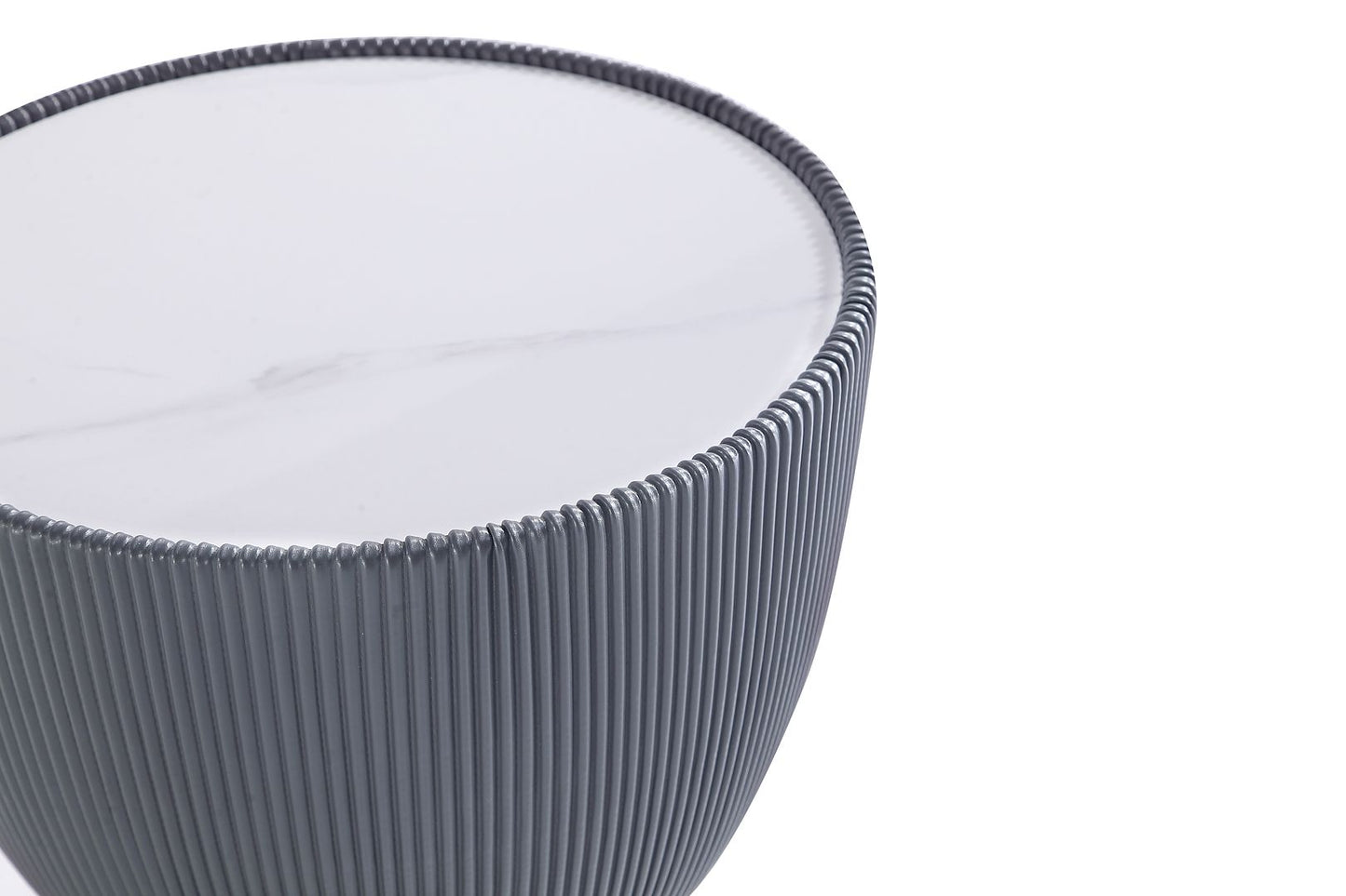 Manhattan Comfort Anderson 2-Piece Gold & Gray Upholstered End Tables 1.0 & 2.0