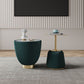 Manhattan Comfort Anderson 2-Piece Gold & Green Upholstered End Tables 1.0 & 2.0