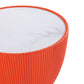 Manhattan Comfort Anderson 2-Piece Gold & Orange Upholstered End Tables 1.0 & 2.0