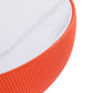 Manhattan Comfort Anderson 2-Piece Upholstered Coffee & End Table 1.0 In Orange Leatherette With Ceramic Faux Tabletop