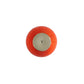 Manhattan Comfort Anderson 2-Piece Upholstered Coffee & End Table 2.0 In Orange Leatherette With Ceramic Faux Tabletop