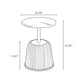 Manhattan Comfort Anderson Cream 2-Piece Upholstered 1.0 End Tables With Gold Tabletop