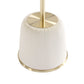 Manhattan Comfort Anderson Cream 2-Piece Upholstered 1.0 End Tables With Gold Tabletop