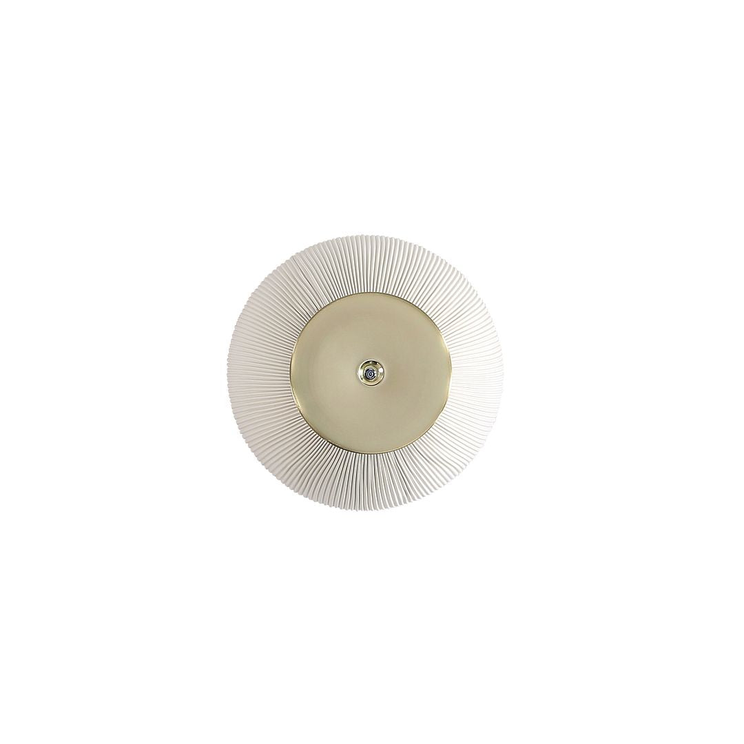 Manhattan Comfort Anderson Cream Upholstered 2.0 End Table With Ceramic Faux Marble Tabletop