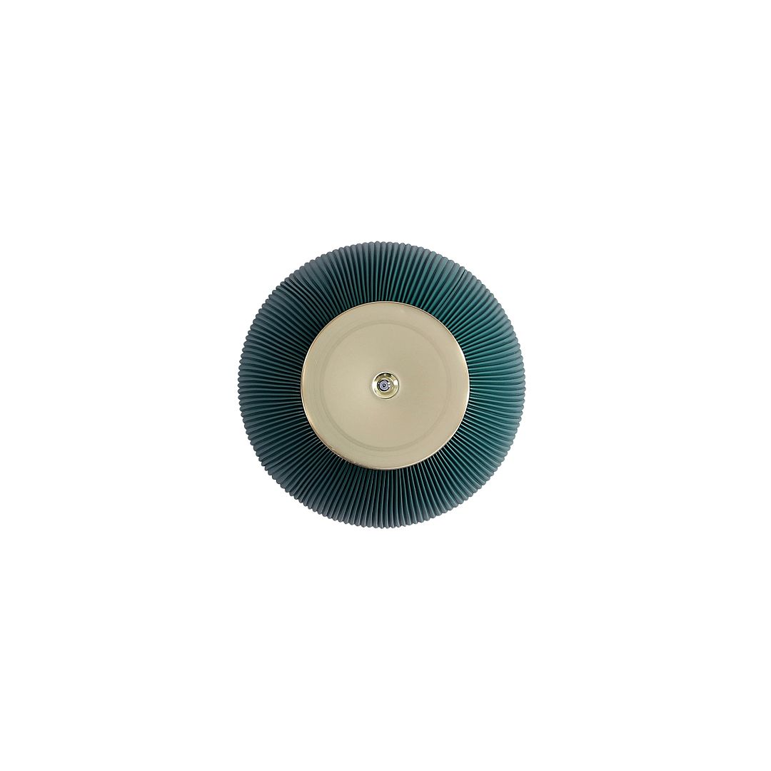 Manhattan Comfort Anderson Green 2-Piece Upholstered 2.0 End Table With Ceramic Faux Marble Tabletop