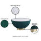 Manhattan Comfort Anderson Green Upholstered Coffee Table With Ceramic Faux Marble Tabletop