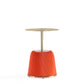 Manhattan Comfort Anderson Orange 2-Piece Upholstered 1.0 End Table With Gold Tabletop