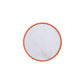 Manhattan Comfort Anderson Orange 2-Piece Upholstered 2.0 End Table With Ceramic Faux Marble Tabletop
