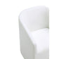 Manhattan Comfort Anna Modern Round Faux Leather Dining Armchair In Cream