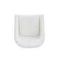 Manhattan Comfort Anna Modern Round Faux Leather Dining Armchair In Cream