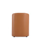 Manhattan Comfort Anna Modern Round Faux Leather Dining Armchair In Saddle