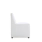 Manhattan Comfort Anna Modern Square Faux Leather Dining Chair In Cream