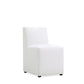 Manhattan Comfort Anna Modern Square Faux Leather Dining Chair In Cream