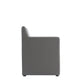 Manhattan Comfort Anna Modern Square Faux Leather Pewter Dining Armchairs In A Set Of 2