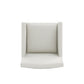 Manhattan Comfort Anna Modern Square Faux Leather Stone Gray Dining Armchairs In A Set Of 2