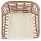 Manhattan Comfort Antibes 1.0 Steel Rattan 3-Piece Patio Conversation Set With Cushions In Cream