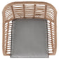 Manhattan Comfort Antibes 1.0 Steel Rattan 3-Piece Patio Conversation Set With Cushions In Gray