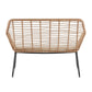 Manhattan Comfort Antibes 2.0 Steel Rattan 4-Piece Patio Conversation Set With Cushions In Cream