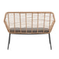 Manhattan Comfort Antibes 2.0 Steel Rattan 4-Piece Patio Conversation Set With Cushions In Gray