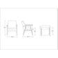 Manhattan Comfort ArchDuke Black & Amber Faux Leather Accent Chair
