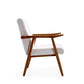 Manhattan Comfort ArchDuke White & Amber Faux Leather Accent Chair