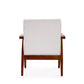 Manhattan Comfort ArchDuke White & Amber Faux Leather Accent Chair